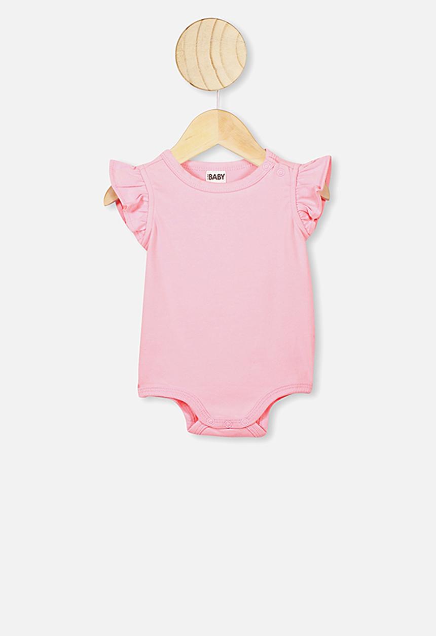 Cotton On - The sleeveless ruffle bubbysuit - pink