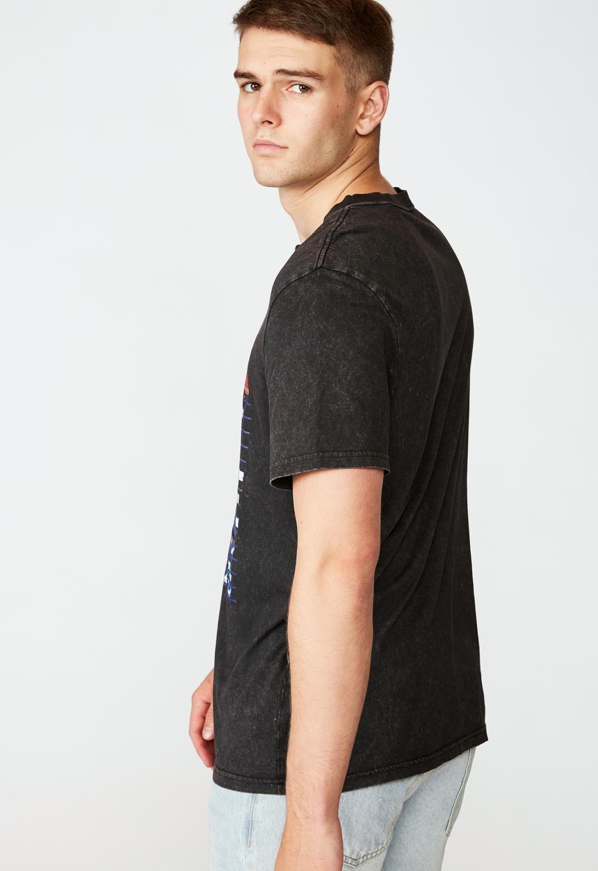 Factorie - Street machine regular graphic T-shirt - washed black