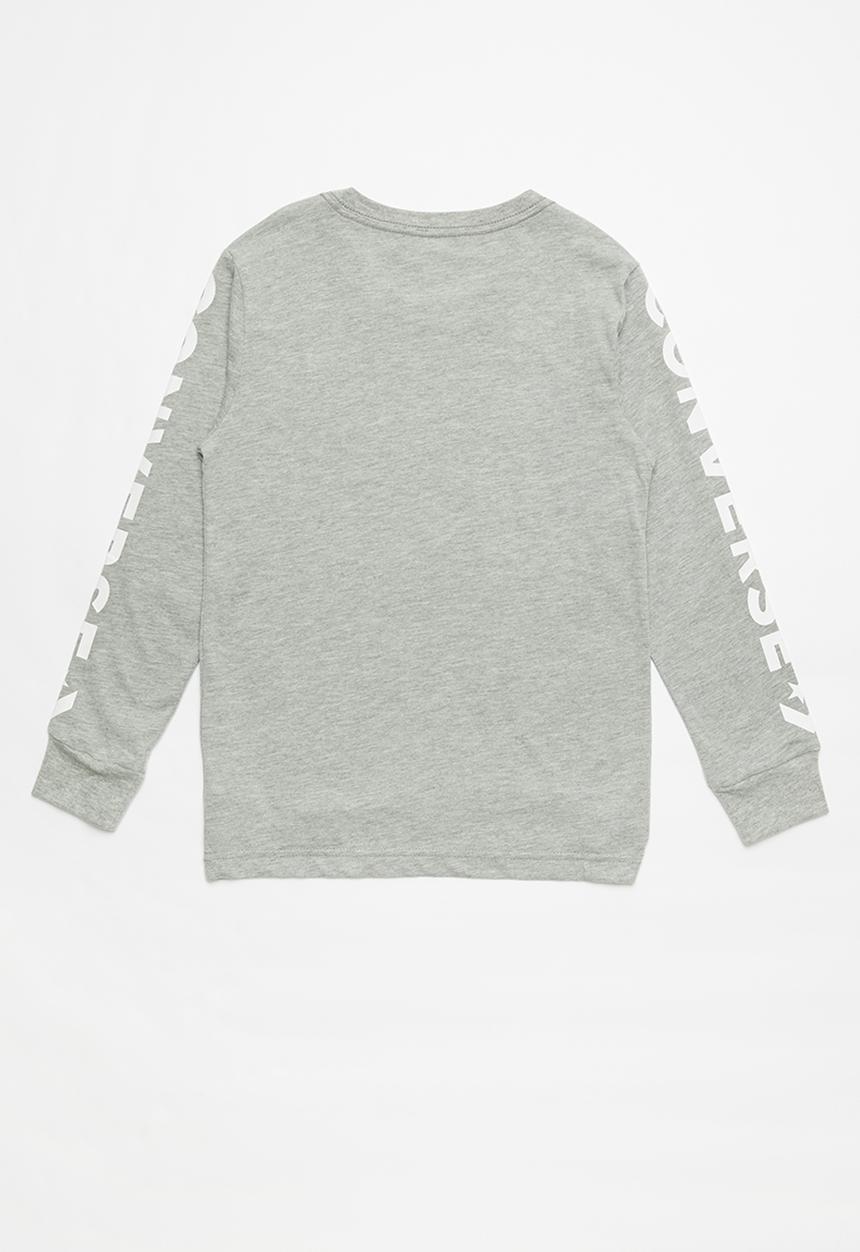 Converse -  Converse star chevron wm long sleeve tee - grey 