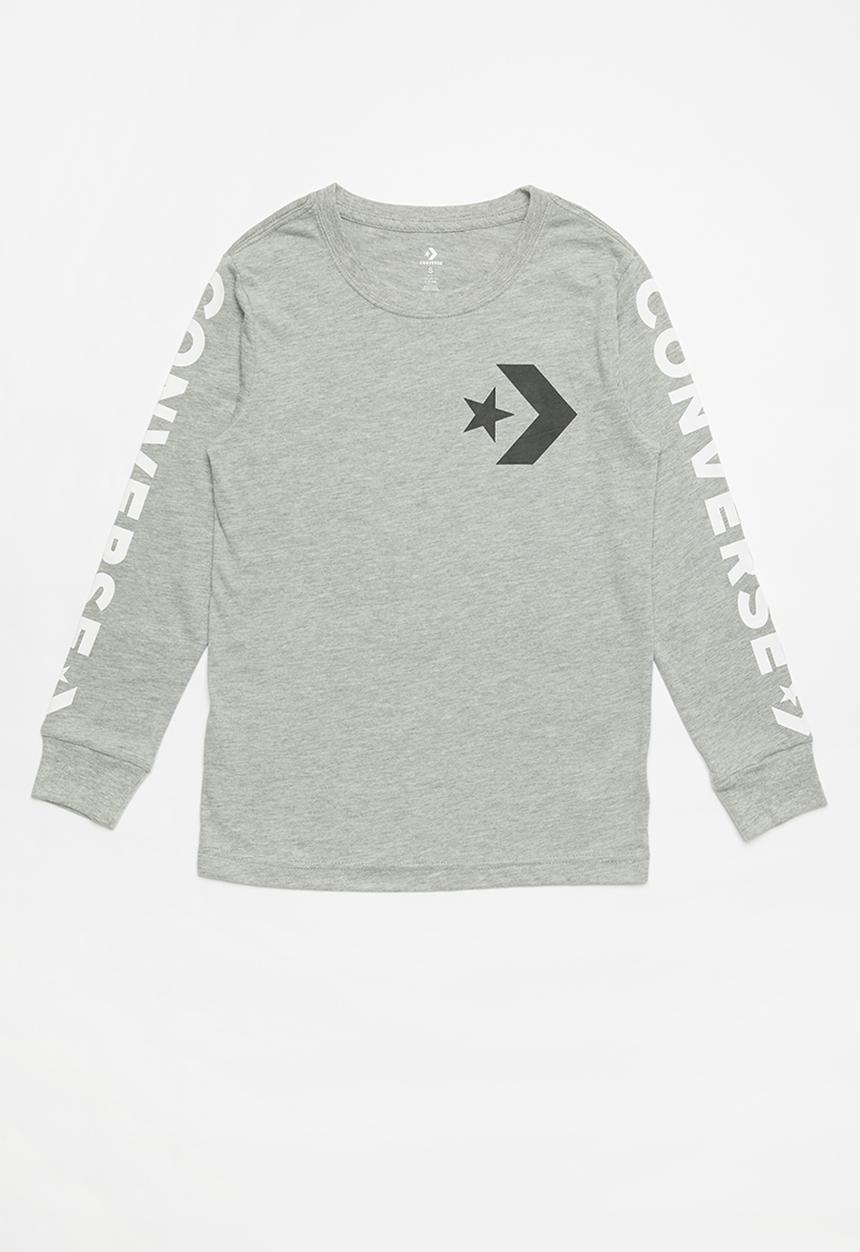 Converse -  Converse star chevron wm long sleeve tee - grey 