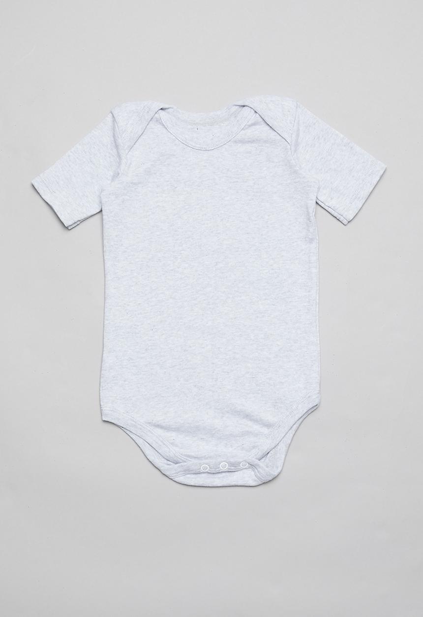 Pop Candy - 2 Pack short sleeve body vests - grey