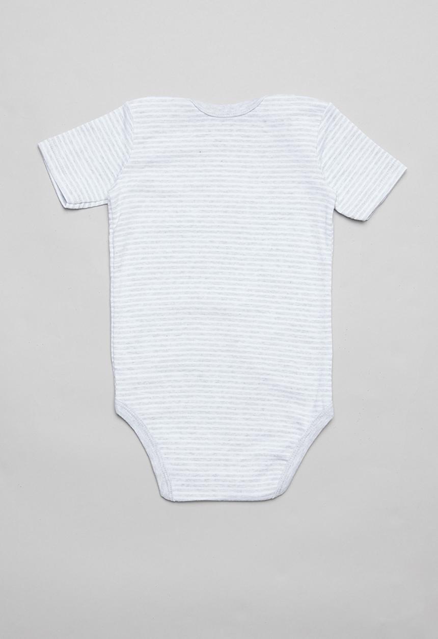 Pop Candy - 2 Pack short sleeve body vests - grey