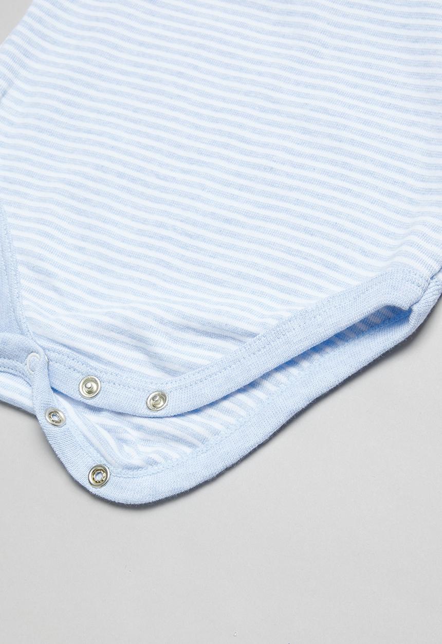 Pop Candy - 2 Pack short sleeve body vests - blue & white