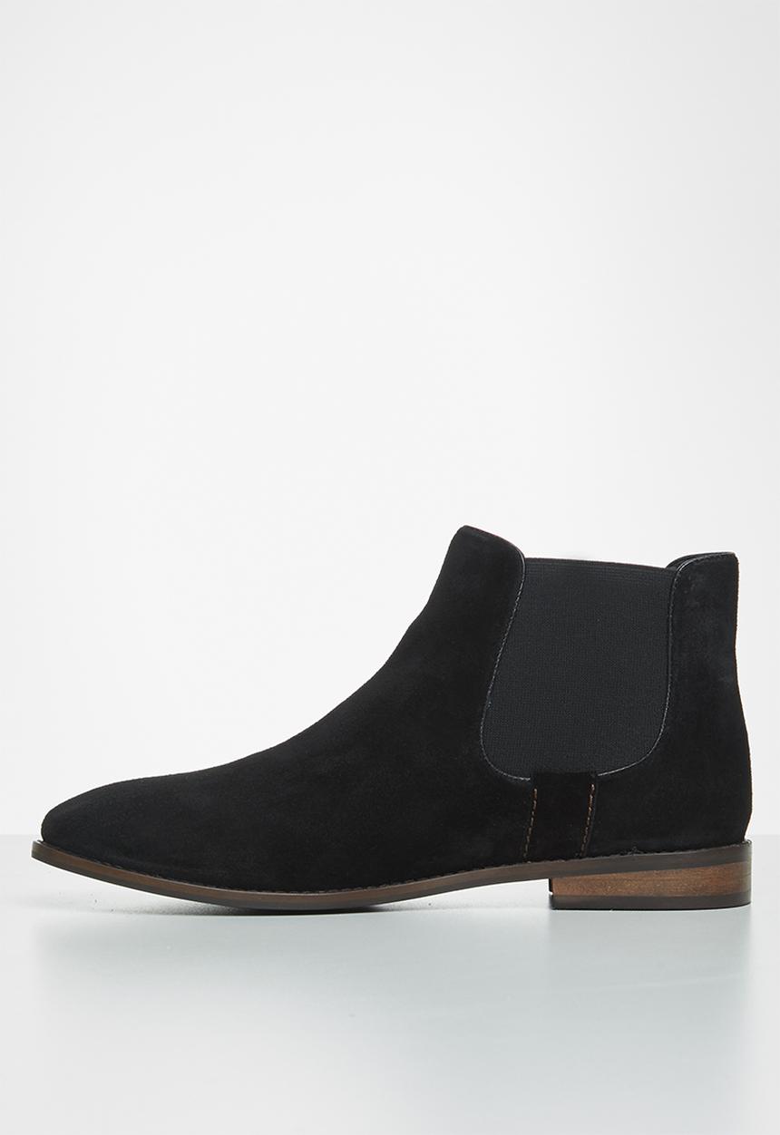 POLO - Chelsea suede boot - black