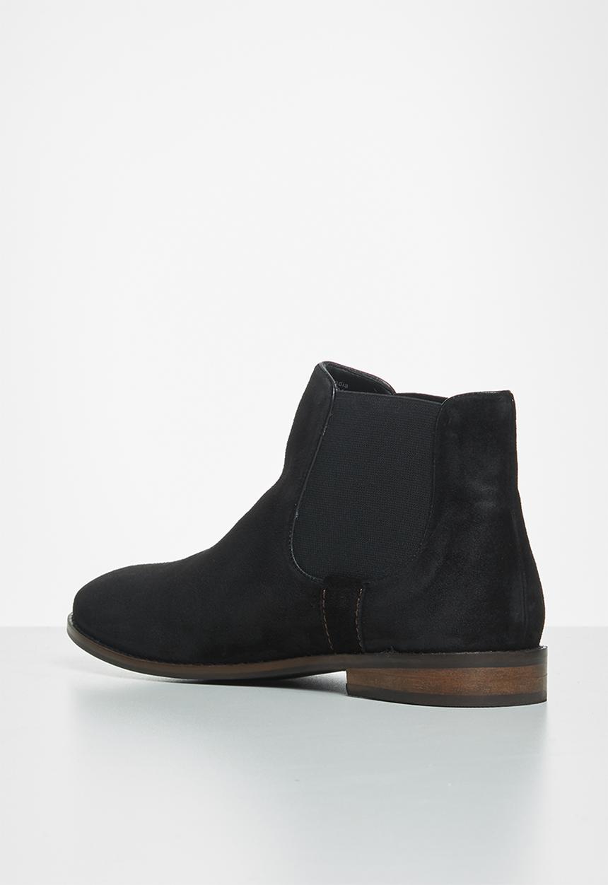 POLO - Chelsea suede boot - black