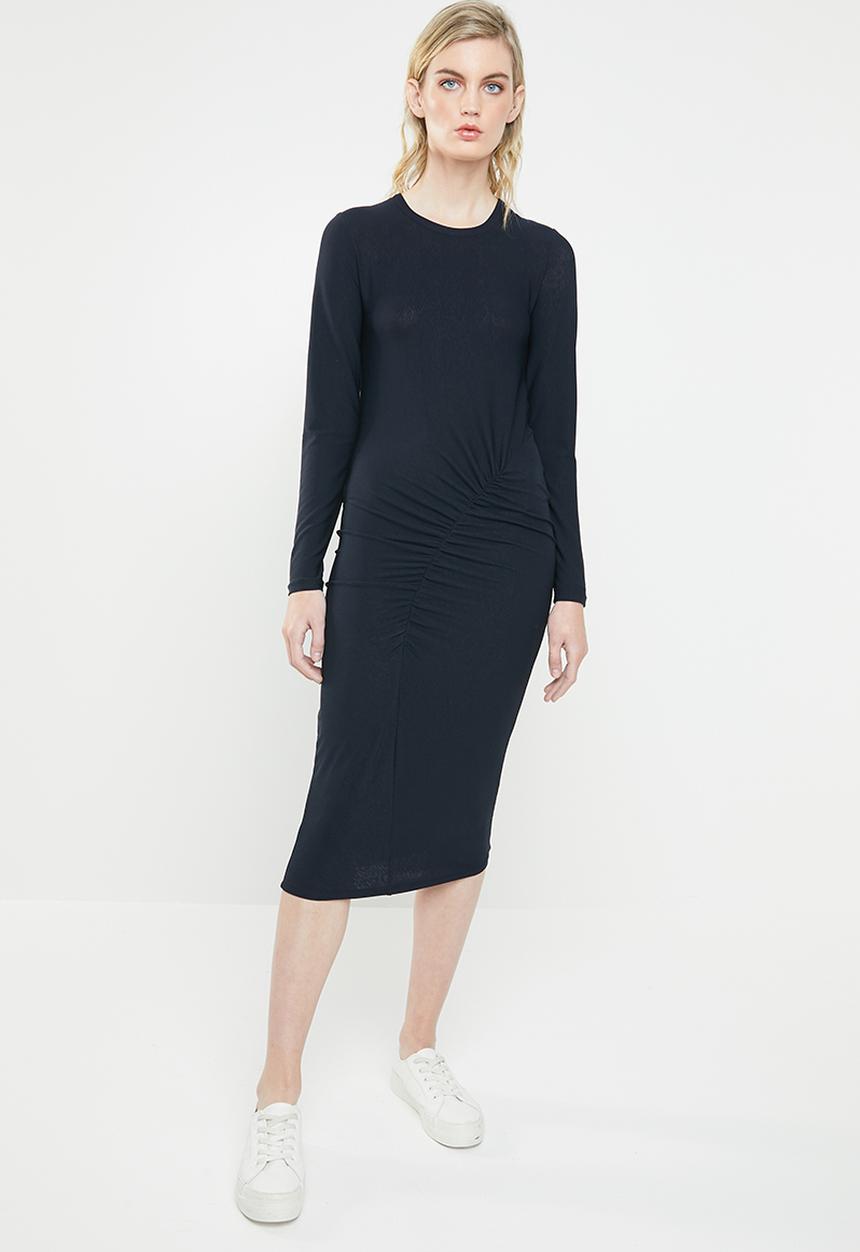 Jacqueline de Yong - Nola stripe dress - navy