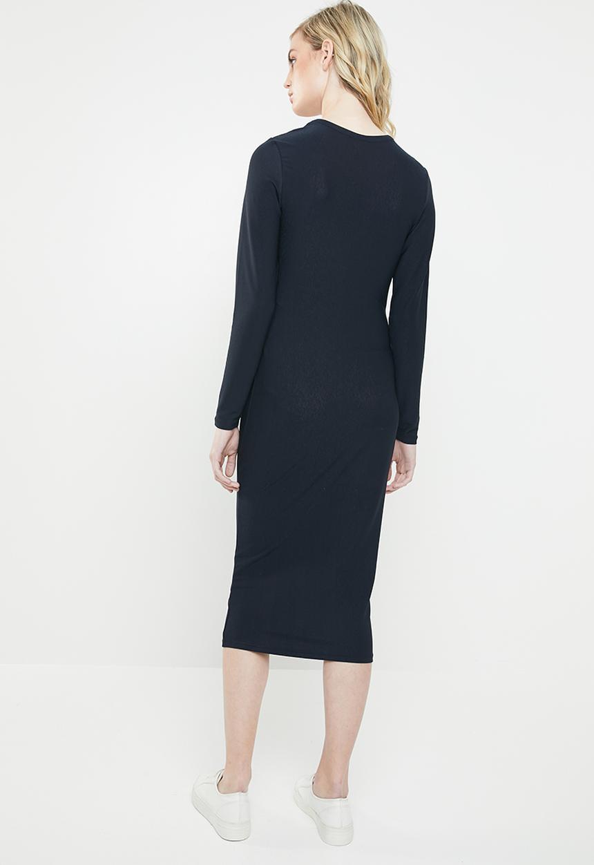 Jacqueline de Yong - Nola stripe dress - navy