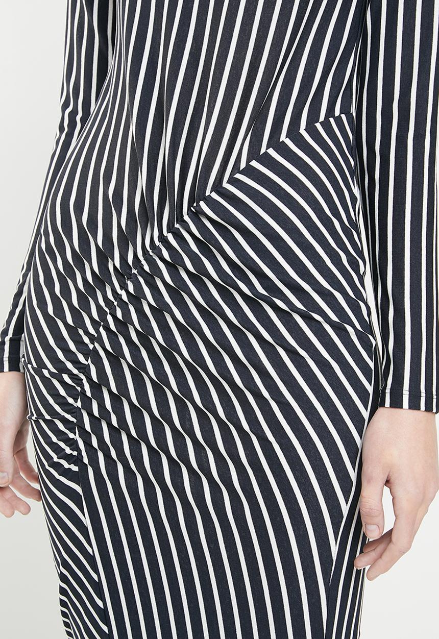 Jacqueline de Yong - Nola stripe dress - navy
