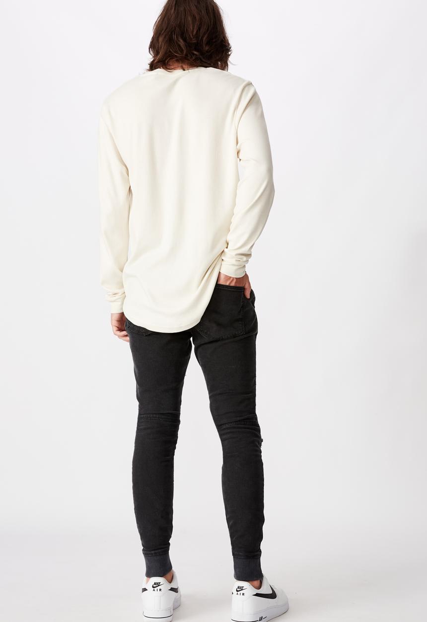 Factorie - Semi cuffed denim jean - washed black