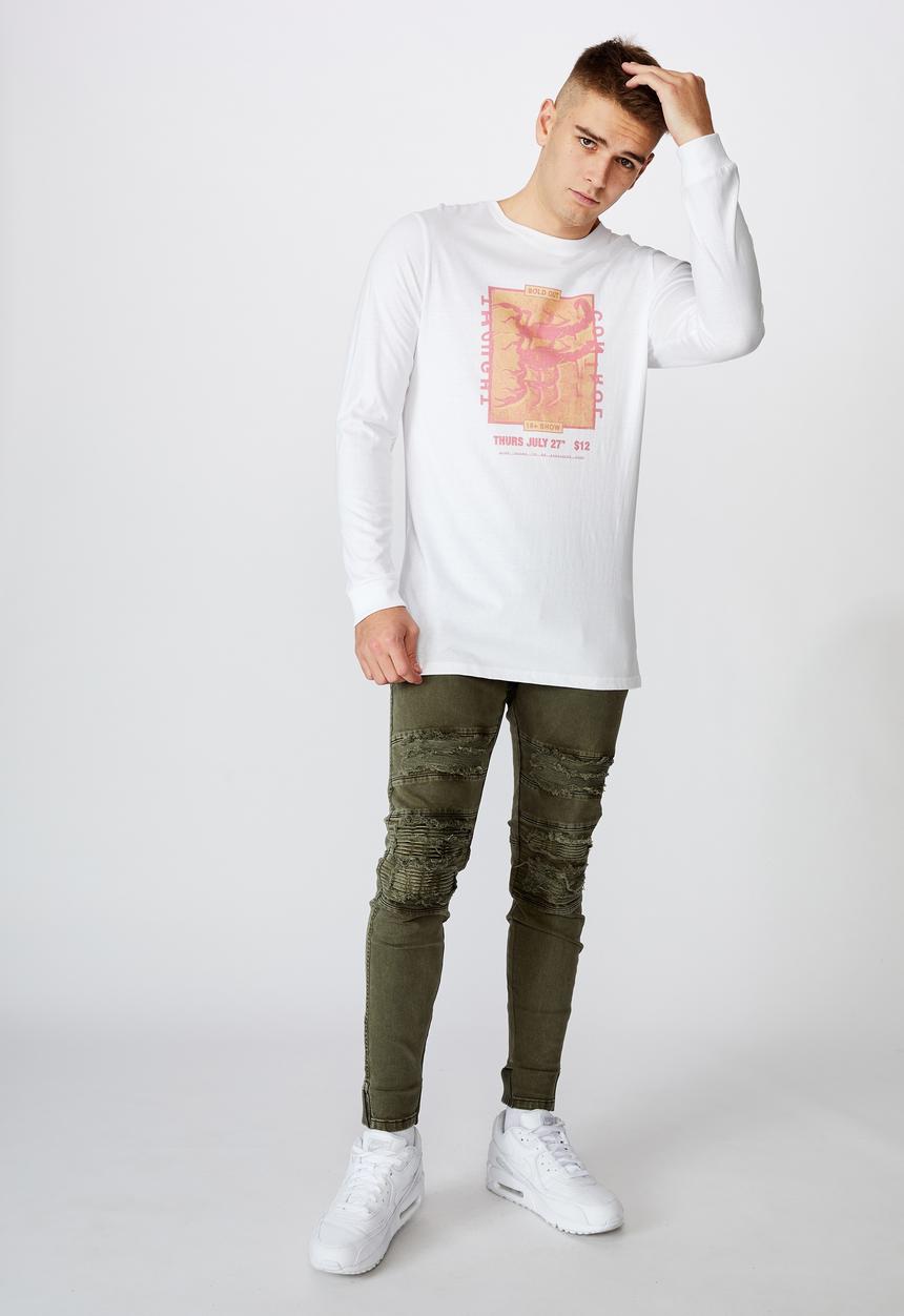 Factorie - Semi cuffed denim jean - khaki