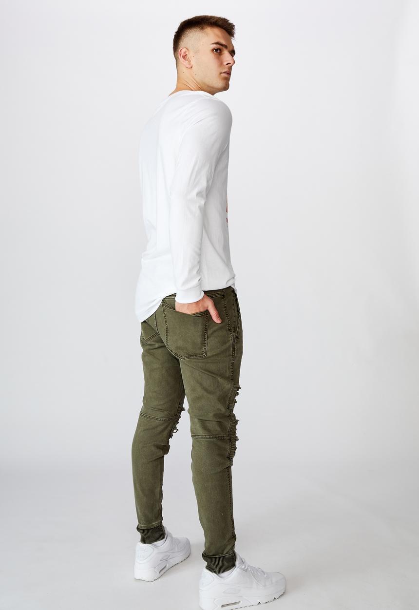 Factorie - Semi cuffed denim jean - khaki