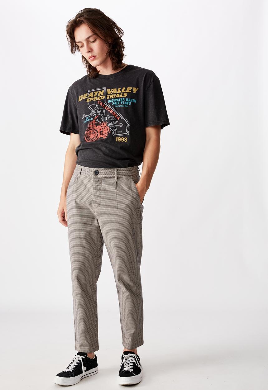 Factorie - Relaxed tapered leg pant - york check