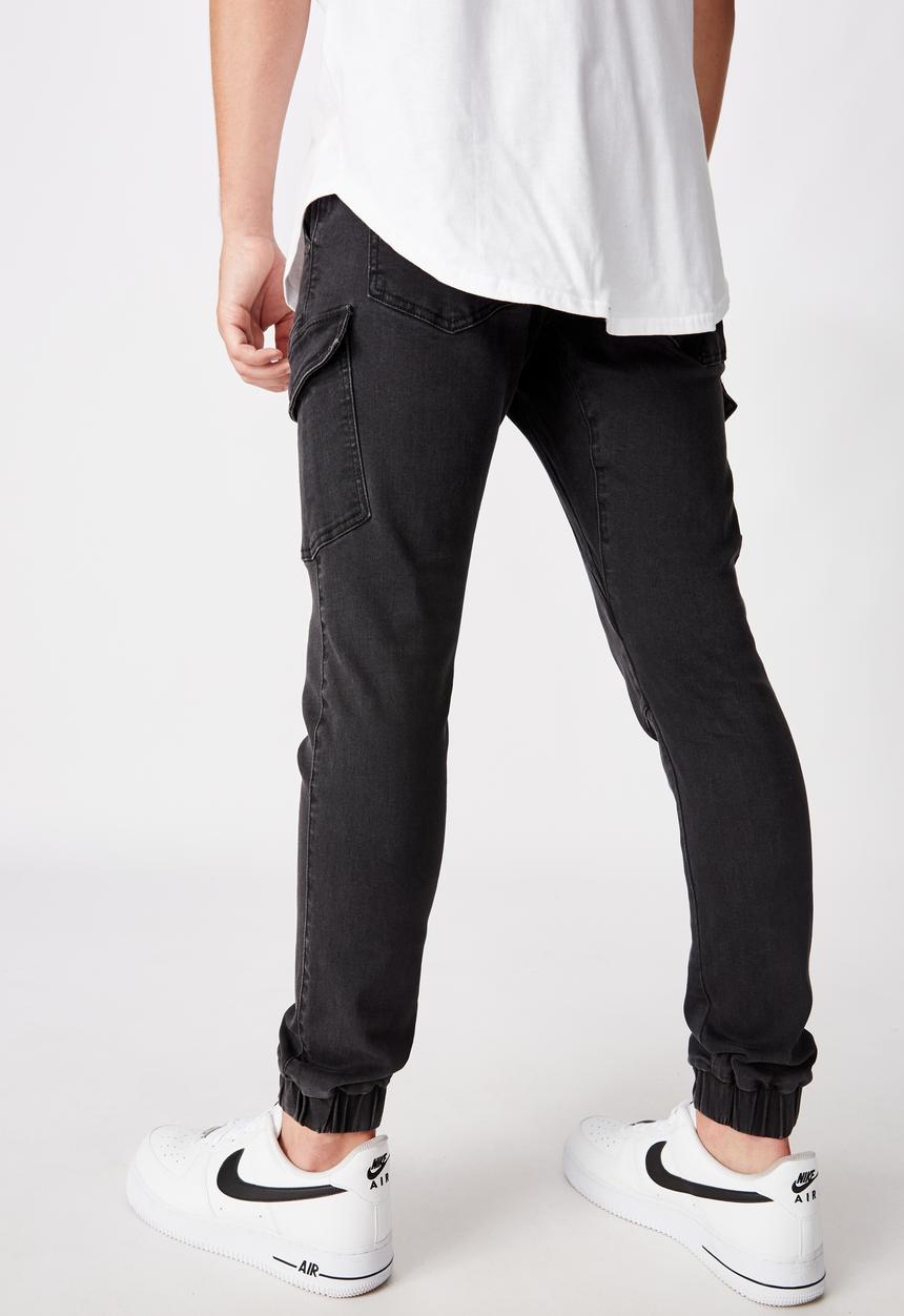 Factorie - Utility pocket jean - washed black