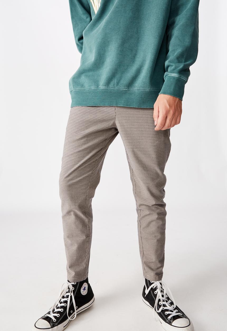 Factorie - Slim tapered leg pant - york check