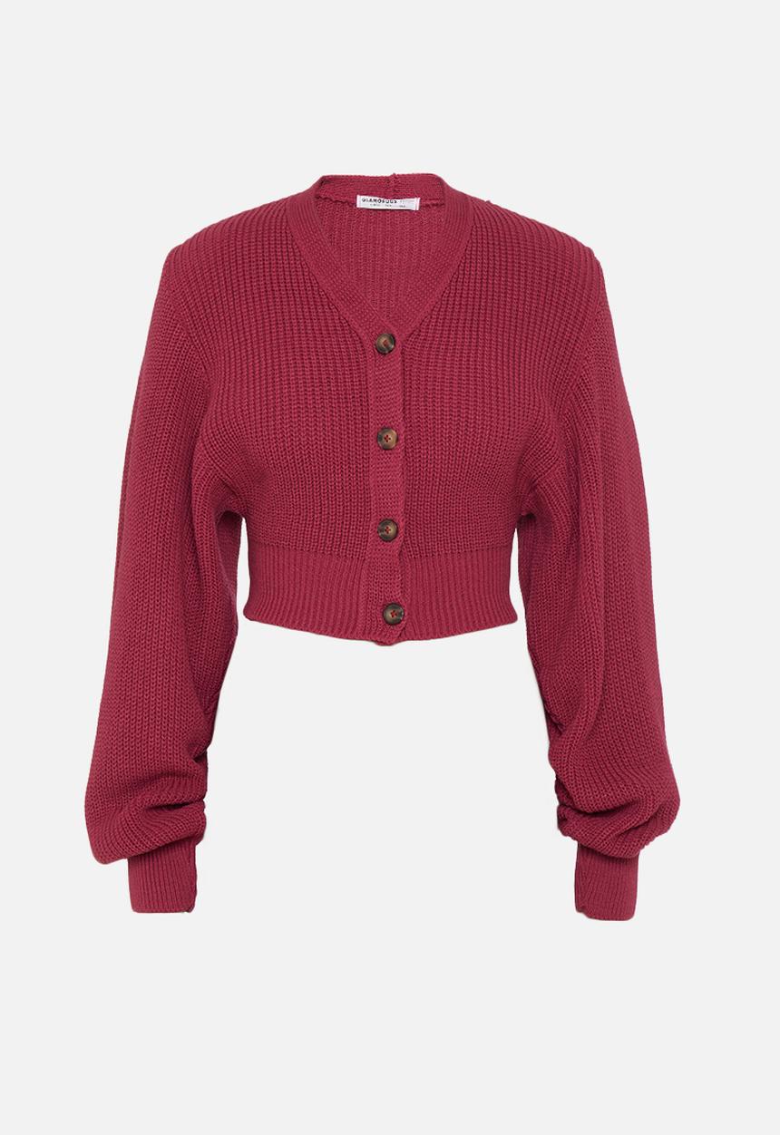 Glamorous - Petite cropped cardi - pink