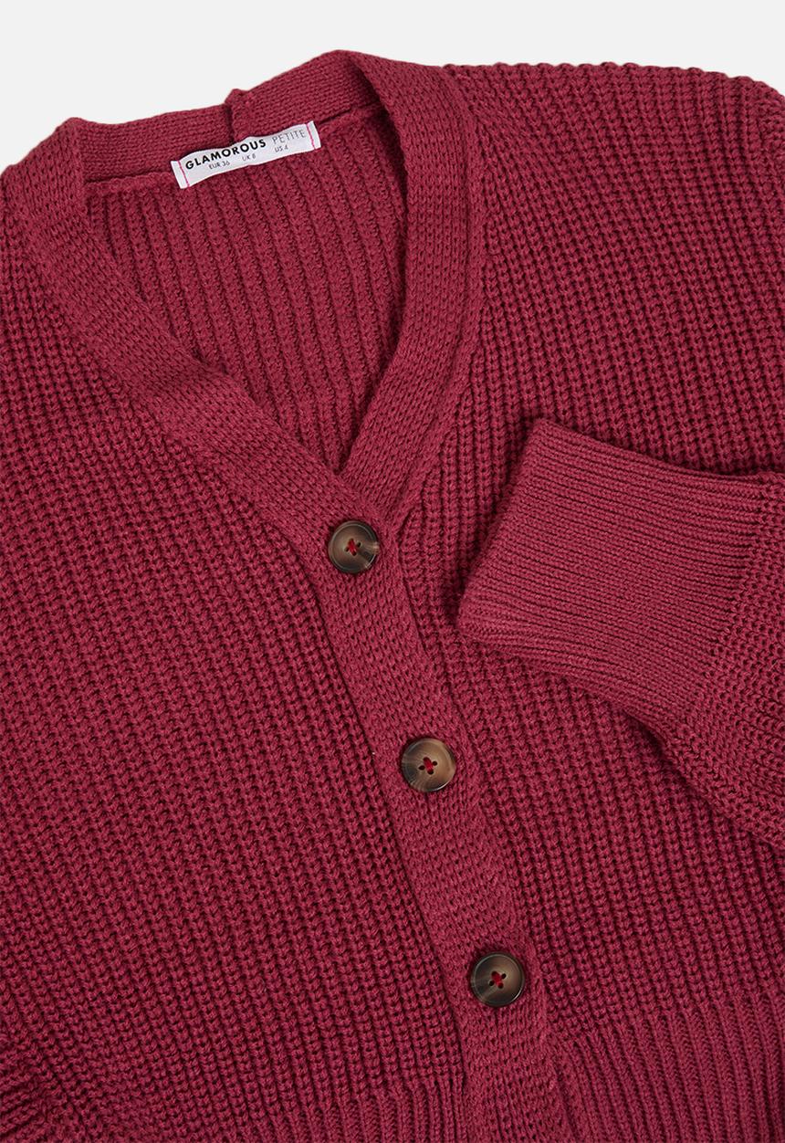 Glamorous - Petite cropped cardi - pink