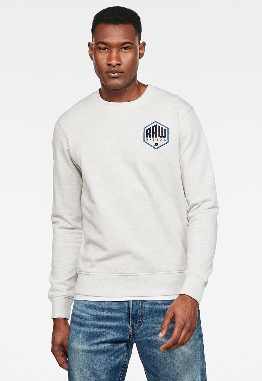G-STAR - Chest logo sweater - white