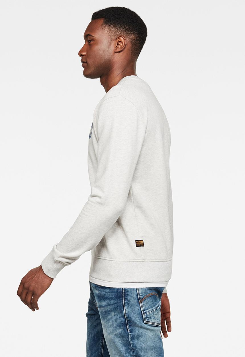 G-STAR - Chest logo sweater - white