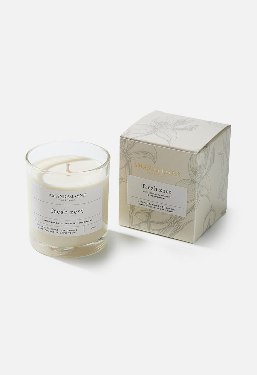 Amanda Jayne - Fresh zest glass collection candle