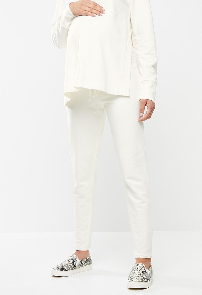 Superbalist - Maternity stretch fleece bottoms - milk