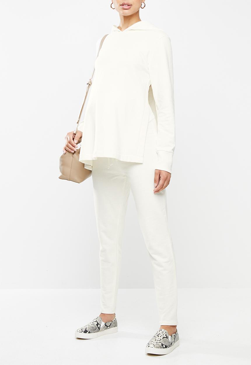 Superbalist - Maternity stretch fleece bottoms - milk