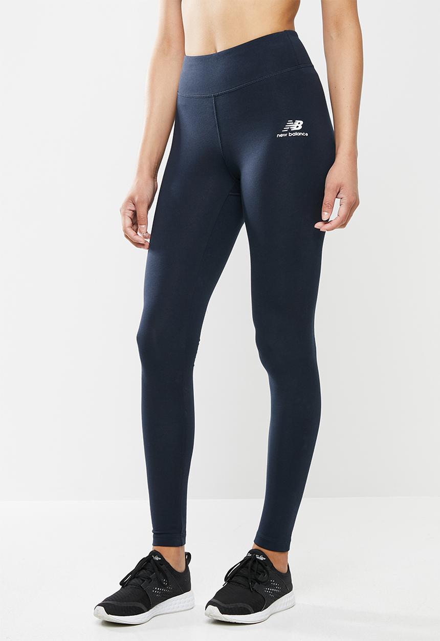 New Balance  - Essential stacked logo leggings - navy
