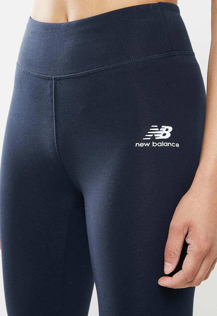 New Balance  - Essential stacked logo leggings - navy