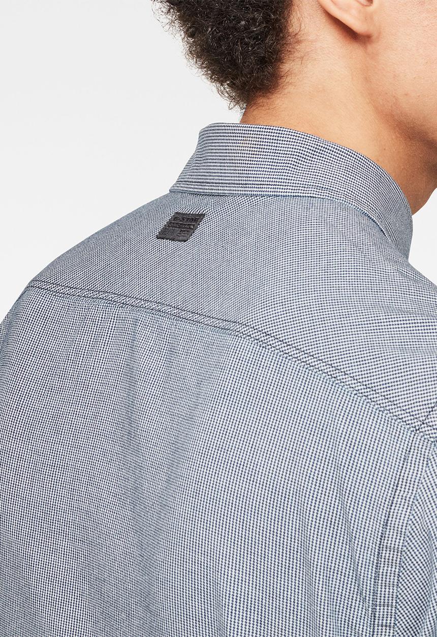 G-STAR - Stalt straight fit long sleeve shirt - blue