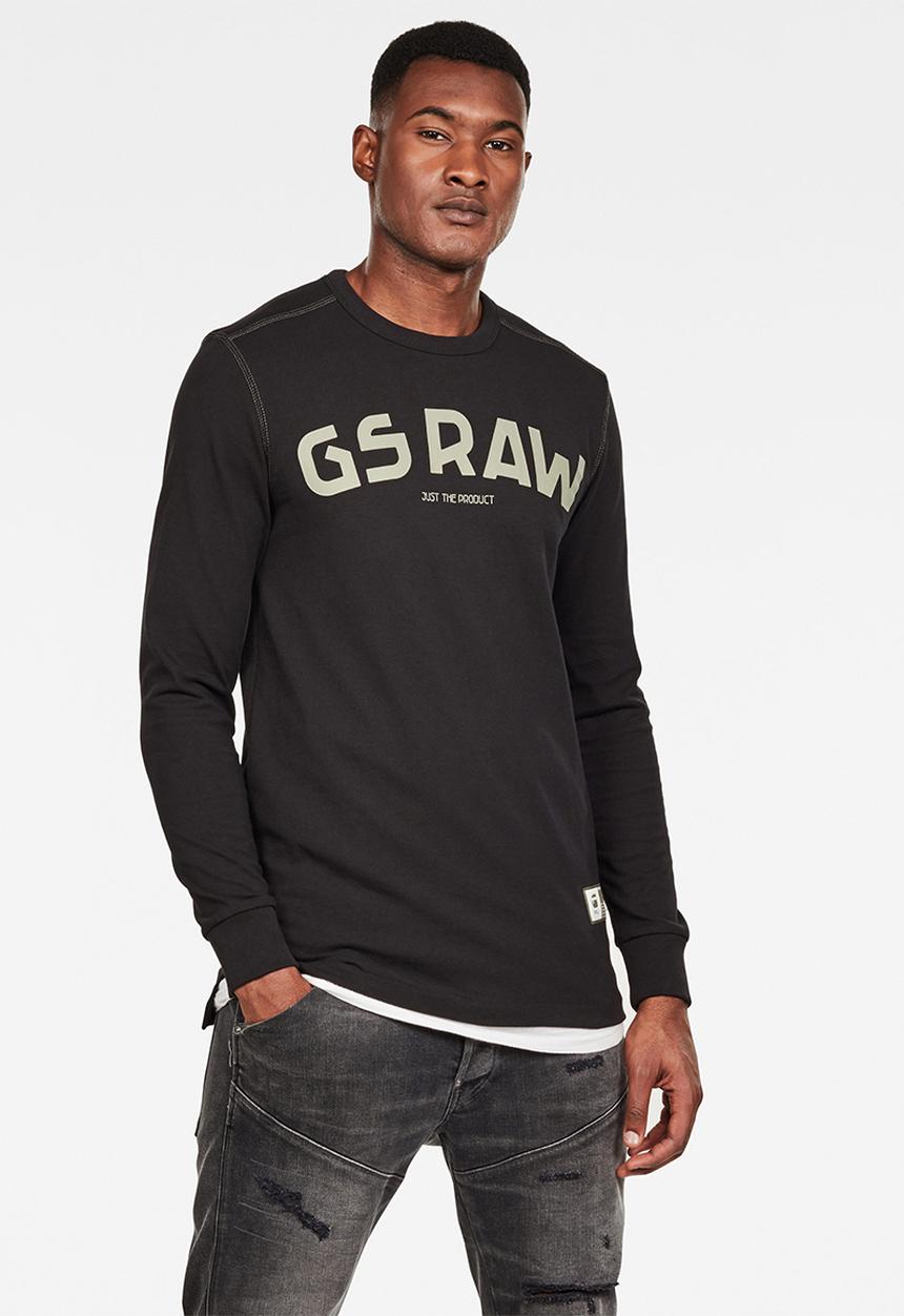 G-STAR - G-star graphic long sleeve tee - black