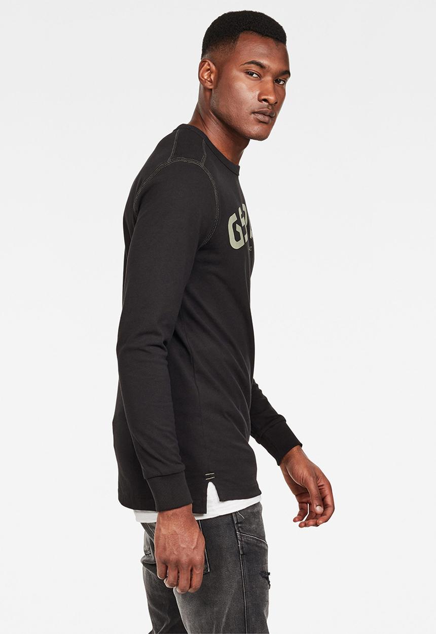 G-STAR - G-star graphic long sleeve tee - black