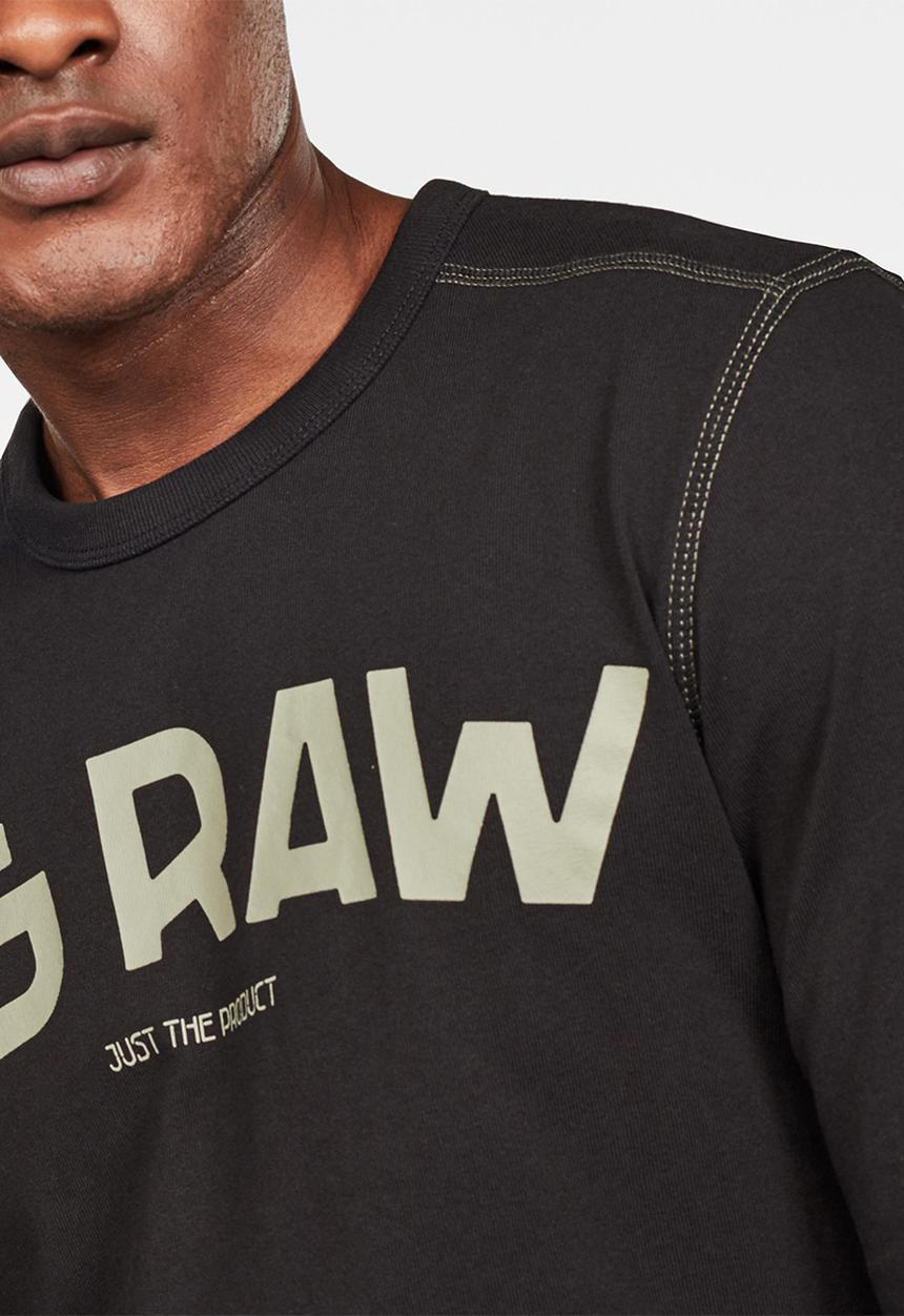 G-STAR - G-star graphic long sleeve tee - black