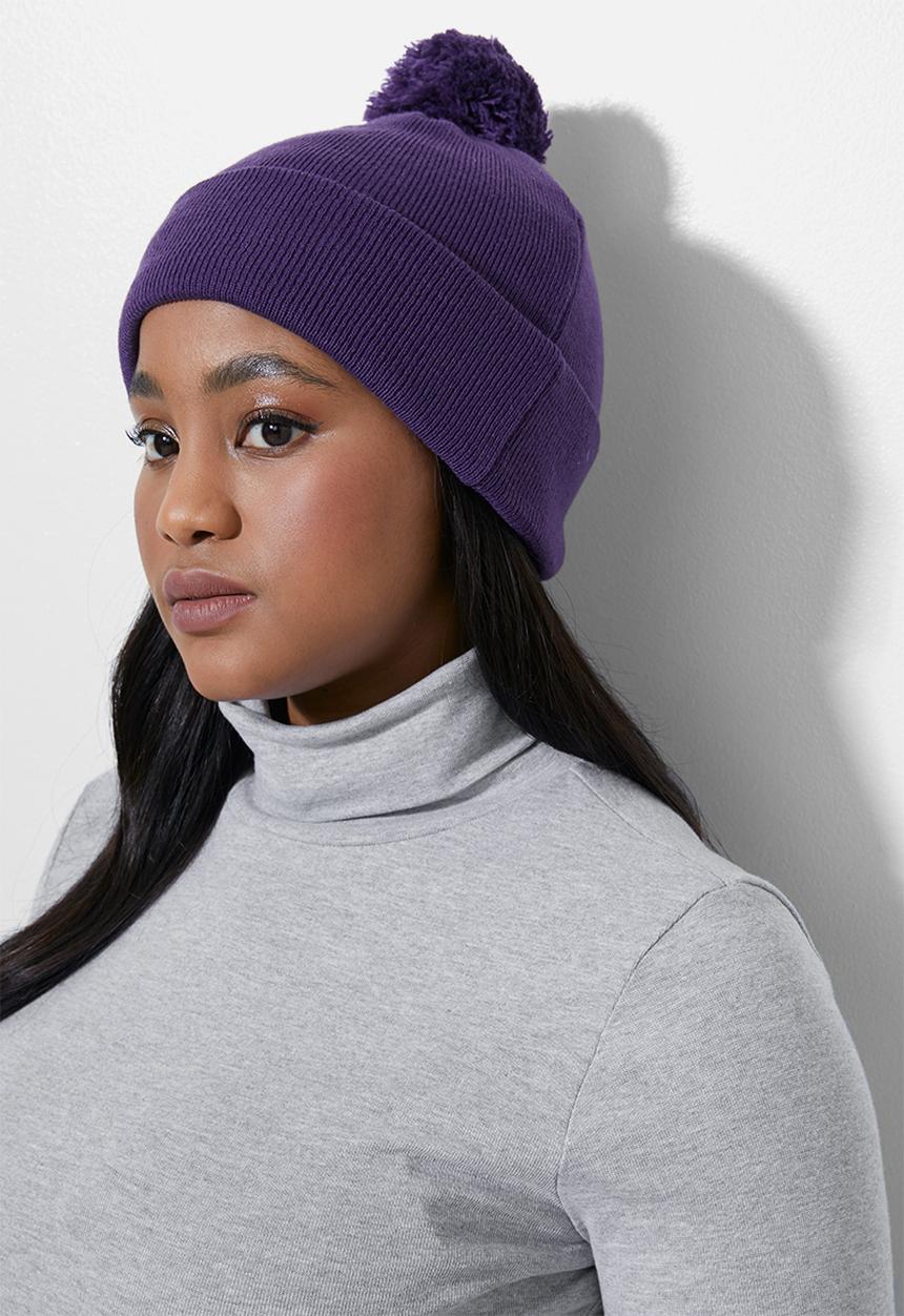 Superbalist - Landa pom pom beanie - purple