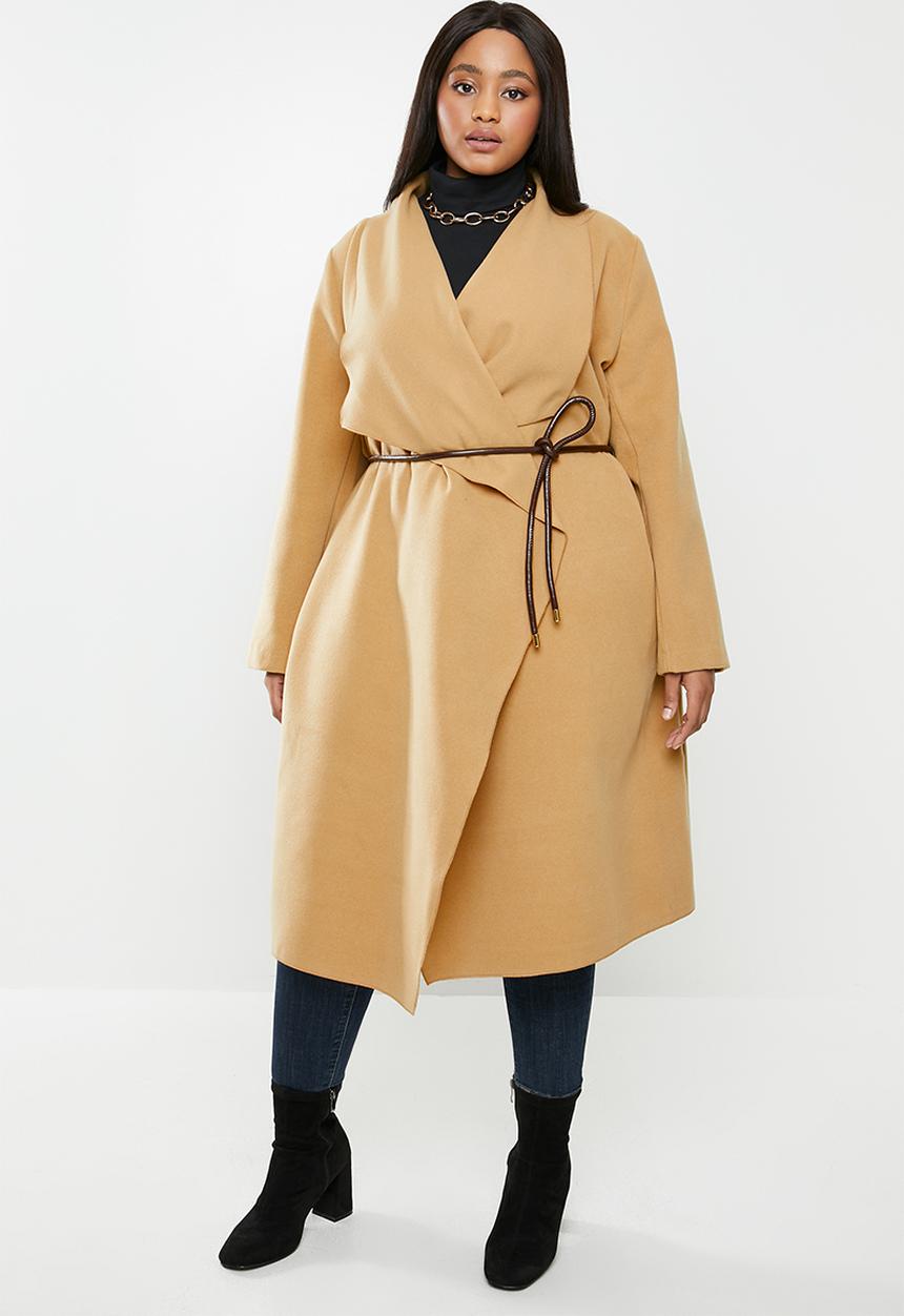 VELVET - Waterfall coat - brown 
