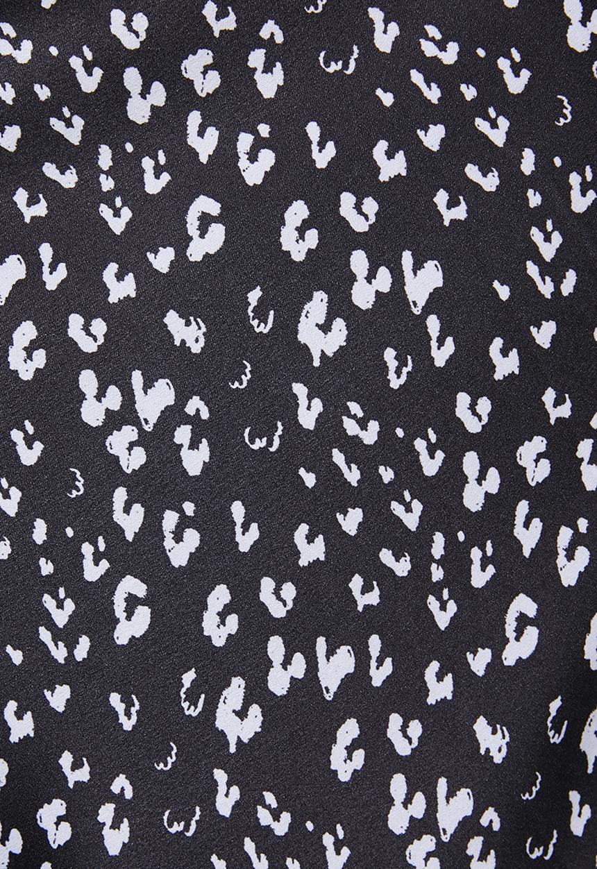 Superbalist - Midi bias slip skirt - black & white 