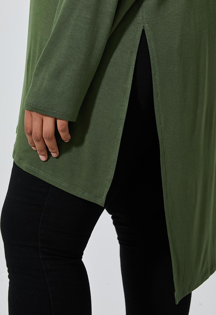 Superbalist - Longer length straight hem basic tee - khaki