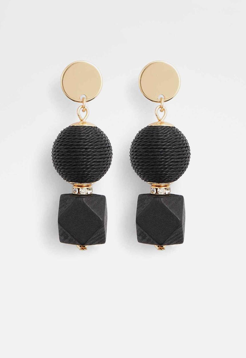 ALDO - Novala earrings - black & gold
