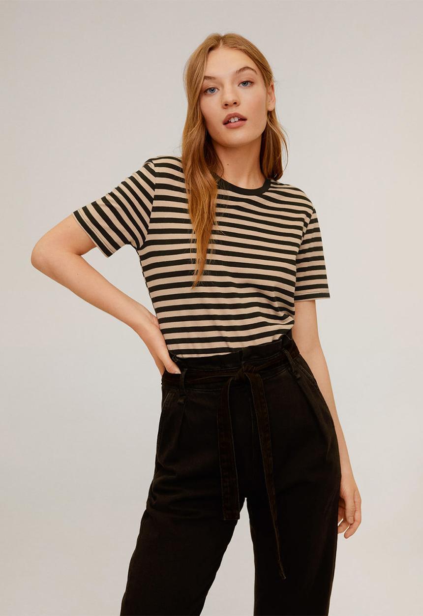 MANGO - T-shirt chalove - medium brown