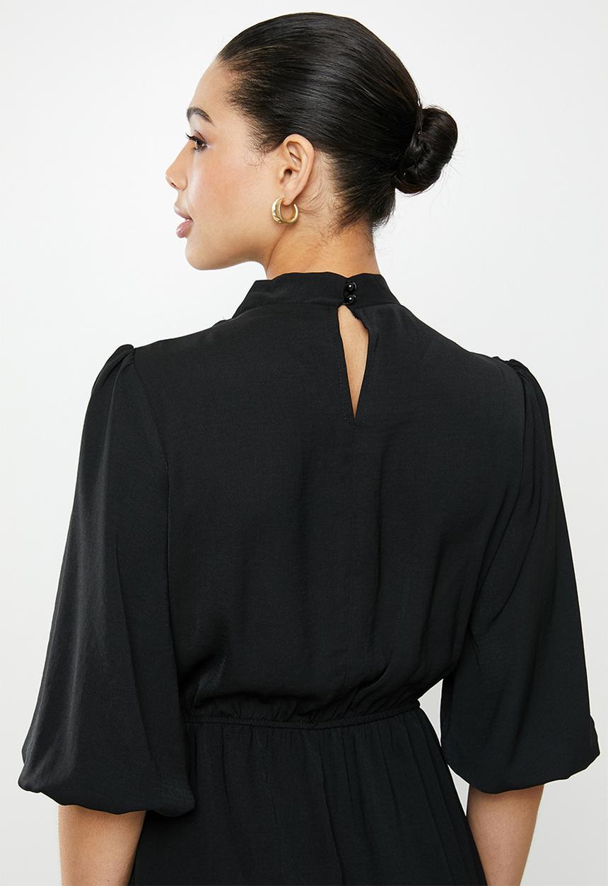 edit - Kitty bow fit & flare dress - black