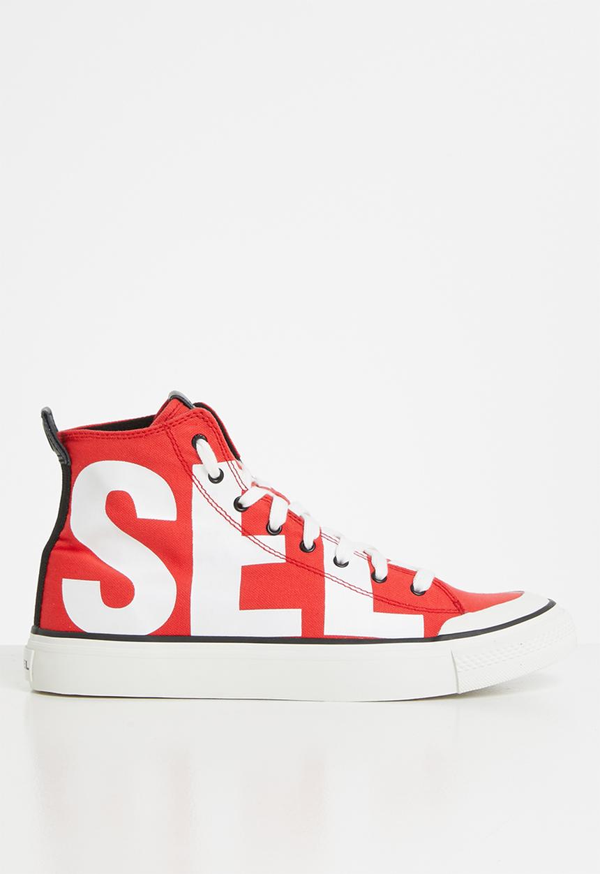 Diesel  - S-astico mc sneaker - fiery red & star white