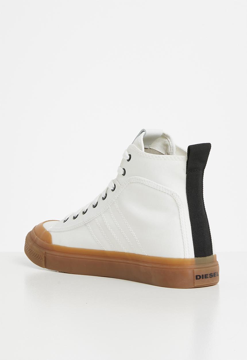 Diesel  - S-astico mid lace sneaker - star white