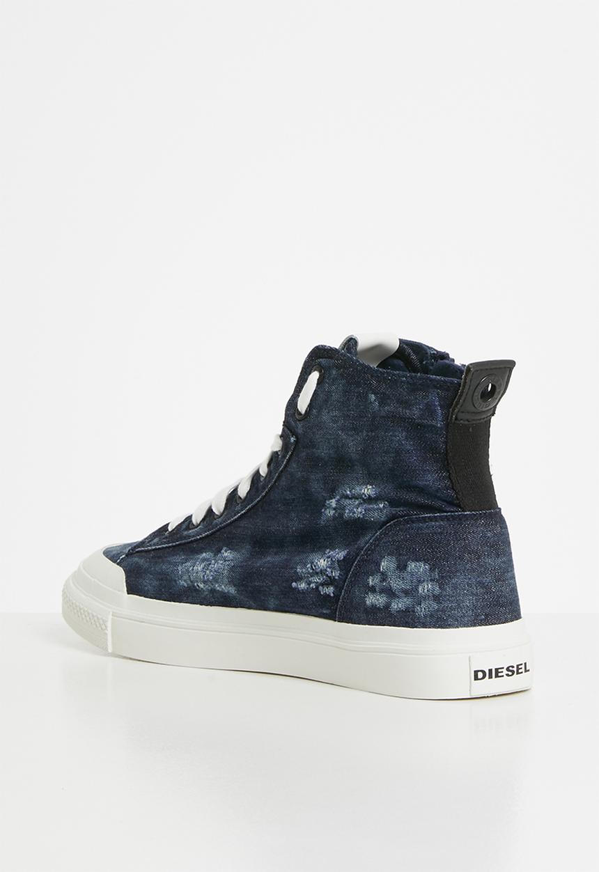 Diesel  - S-astico mid zip sneaker - indigo