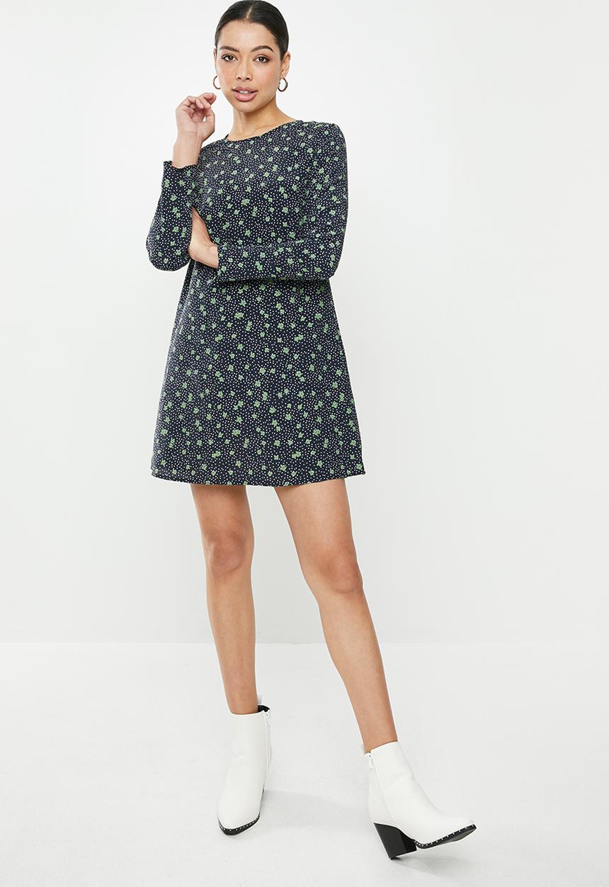 Glamorous - Long sleeve dress - sage print