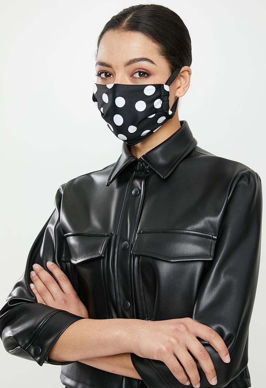 Superbalist - 2 Pack Fabric mask - polka dot & black