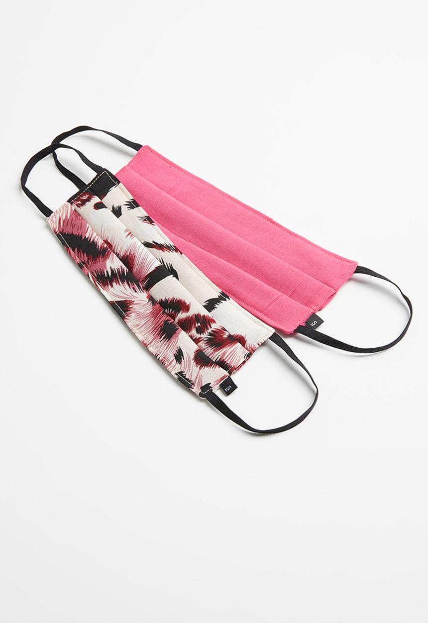 Superbalist - Animal print and pink mask pack - pink