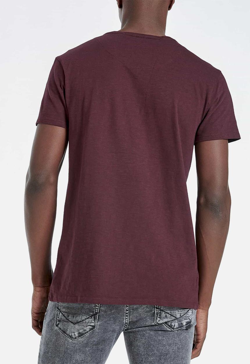 S.P.C.C - Bridge straight hem logo tee - burgundy
