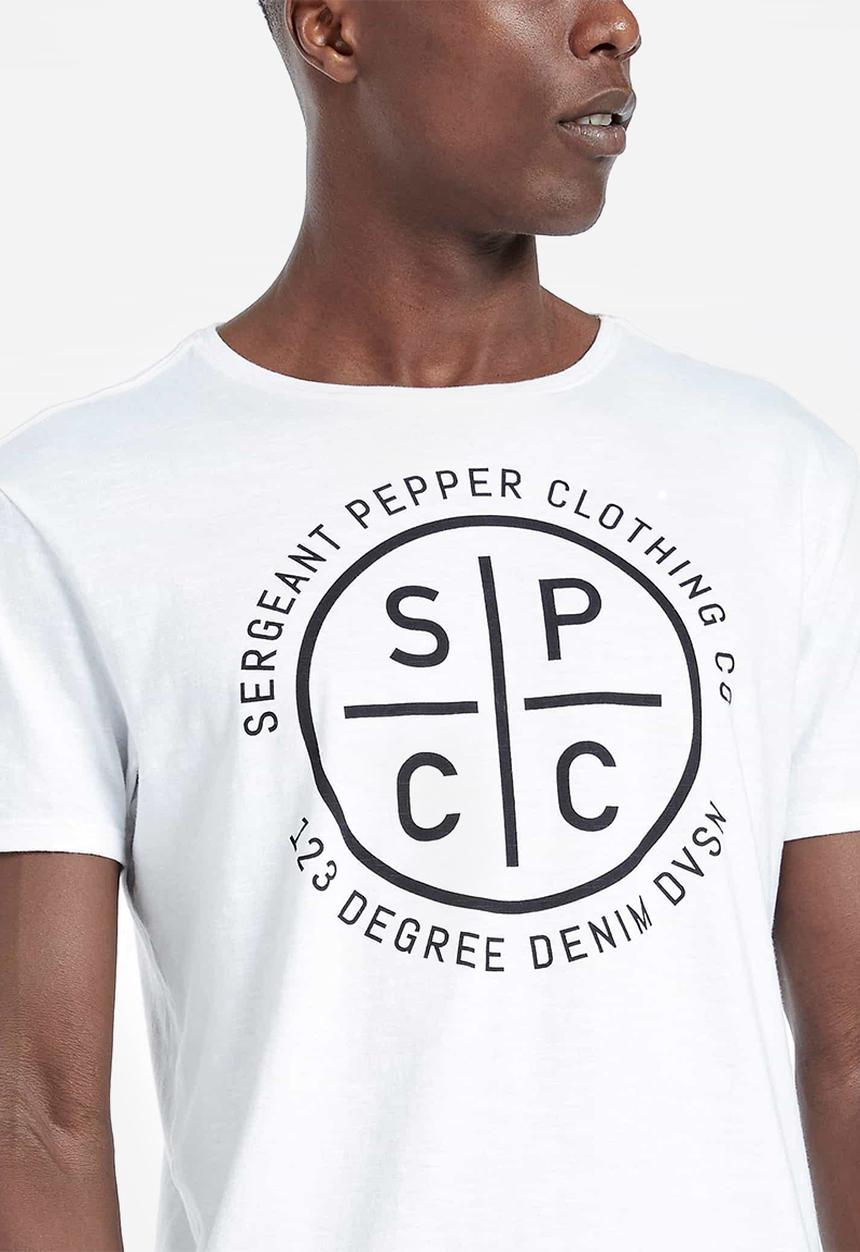 S.P.C.C - Breton straight hem tee - white