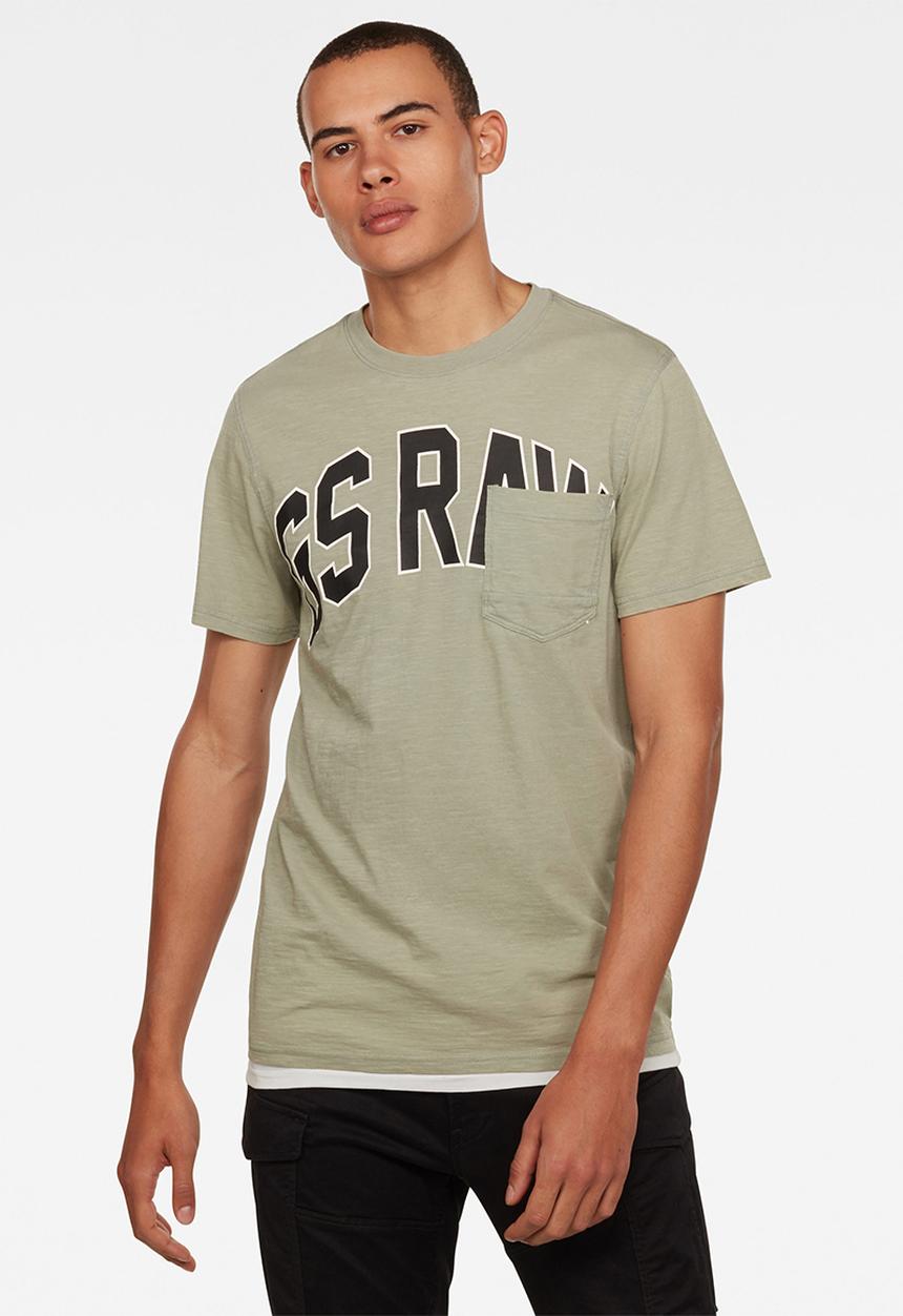 G-STAR - Collegic graphic pocket short sleeve tee - lt orphus