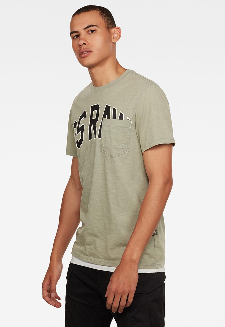 G-STAR - Collegic graphic pocket short sleeve tee - lt orphus