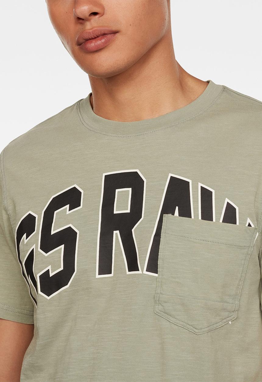 G-STAR - Collegic graphic pocket short sleeve tee - lt orphus