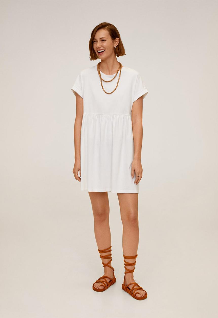 MANGO - Giselle oversized dress - white